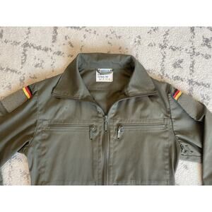German Army Field Jacket Size Bella Swan Vintage Green Canvas Military Coat 1988
